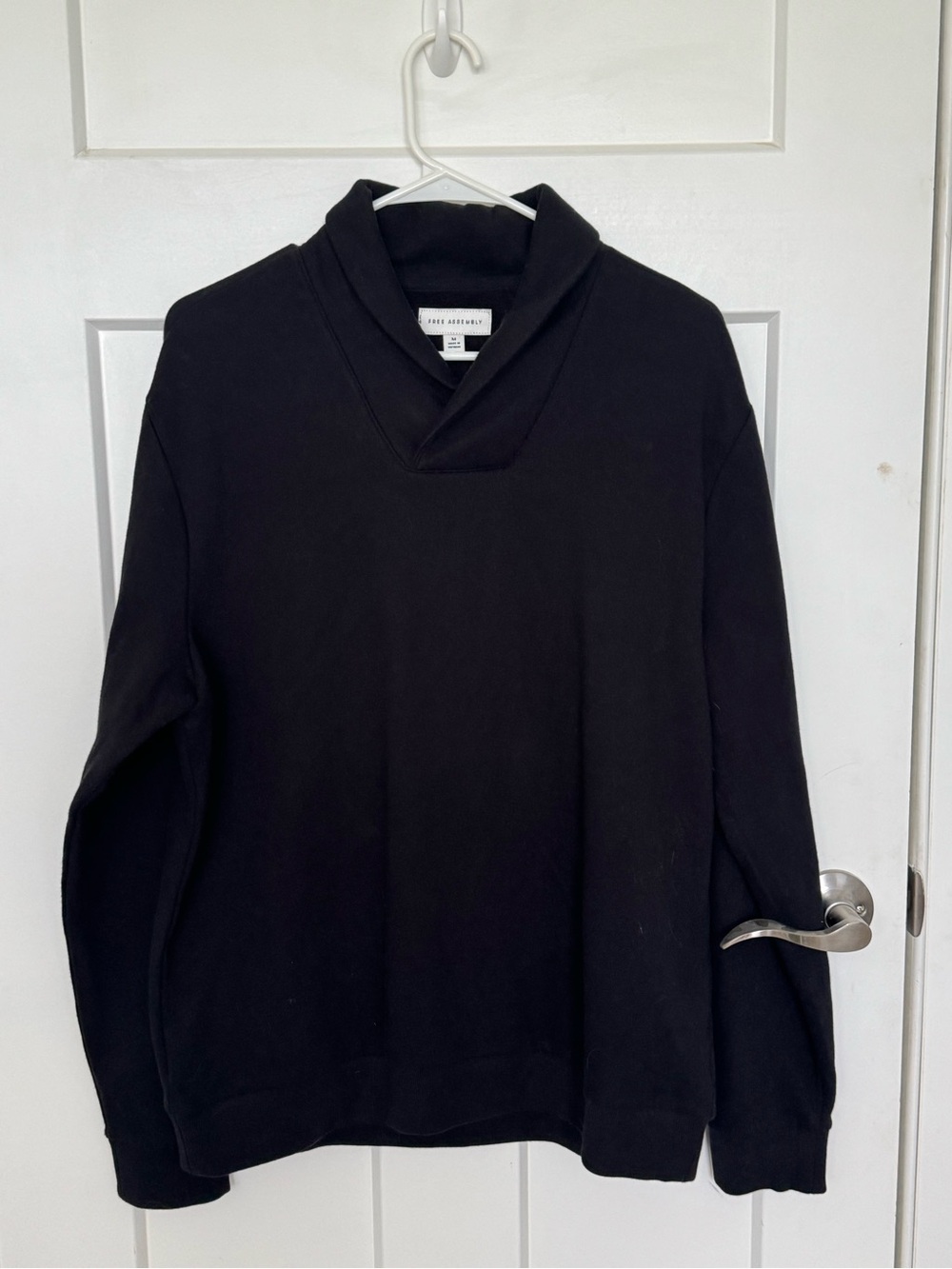 Women’s Black Shawl Collar Sweater - Classic Cotton Blend